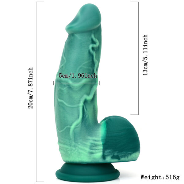 7.87"/20cm Silicone Dildo - Item No. SD-C-005 - Image 4