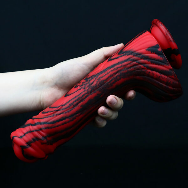 9.84"/25cm Striped Silicone Dildo - Item No. SD-C-015 - Image 4