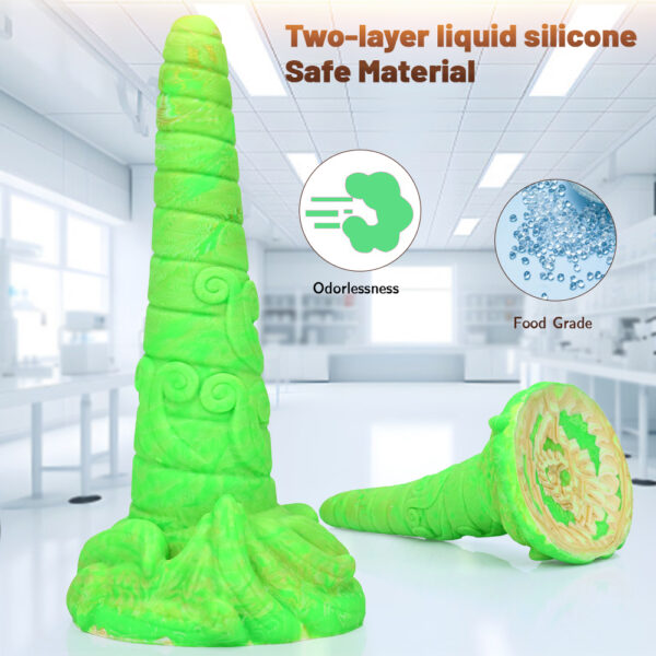 9.64"/24.5cm Cone-Shaped Silicone Dildo - Item No. SD-C-017 - Image 2