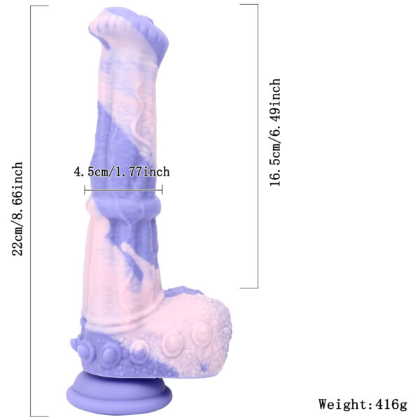 8.66"/22cm Textured Silicone Dildo - Item No. SD-C-027 - Image 4