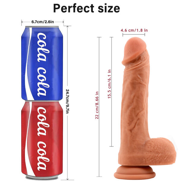 8.66”/22cm Dual Density Silicone Dildo - Item No. DS001 - Image 3