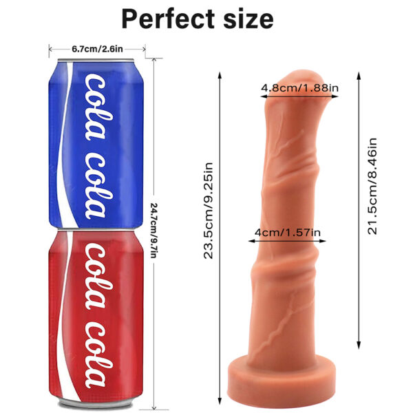 9.25”/23.5cm Dual Density Silicone Dildo - Item No. DS013 - Image 7