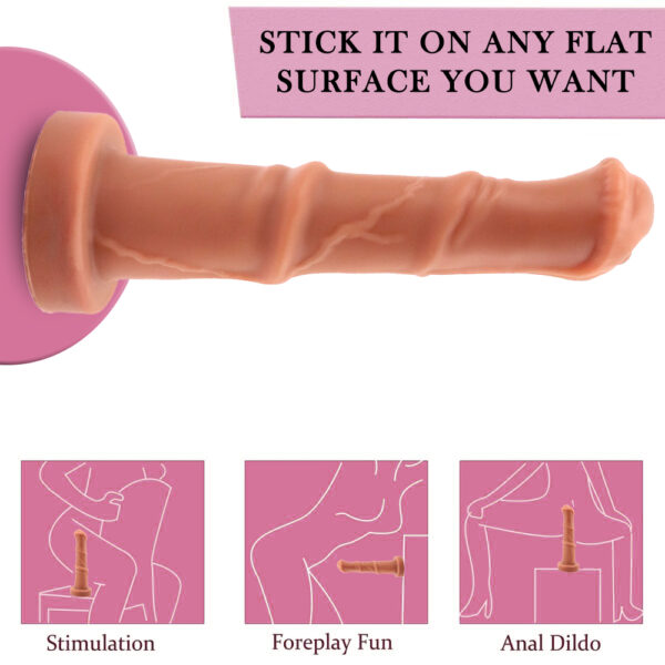 9.25”/23.5cm Dual Density Silicone Dildo - Item No. DS013 - Image 6