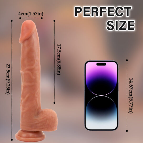 9.25”/23.5cm Dual Density Silicone Dildo - Item No. DS027 - Image 7