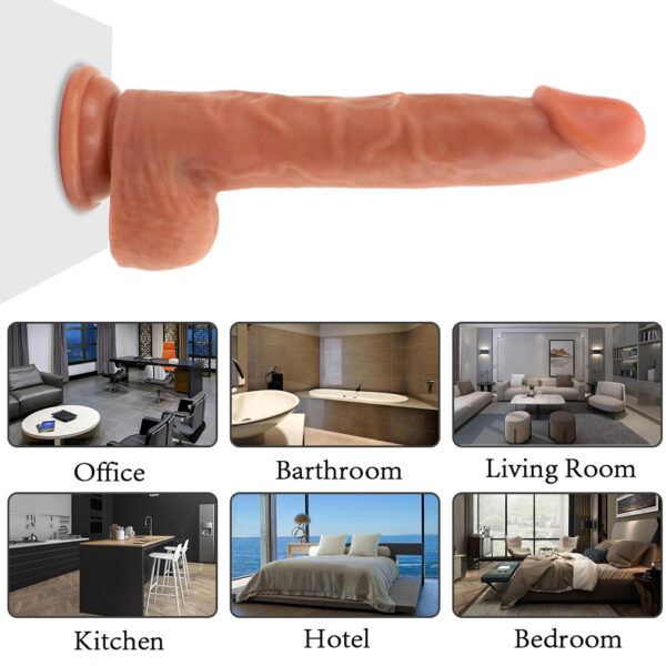 9.25”/23.5cm Dual Density Silicone Dildo - Item No. DS027 - Image 2