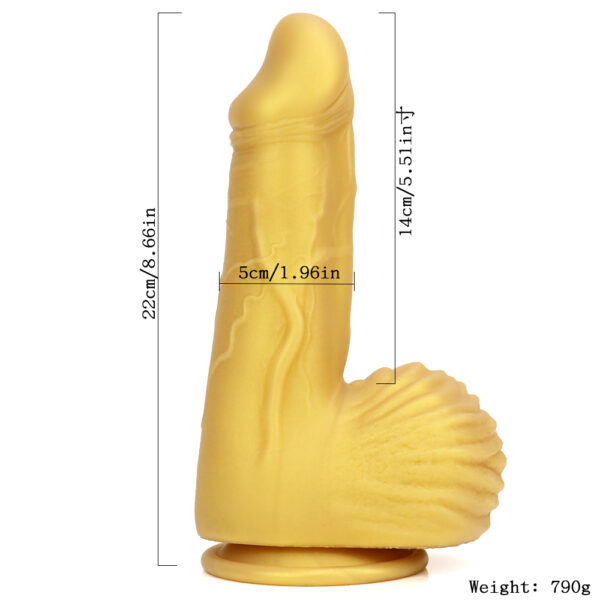 8.66"/22cm DS042 Dual Density Silicone Dildo – Item No. DS042 - Image 2