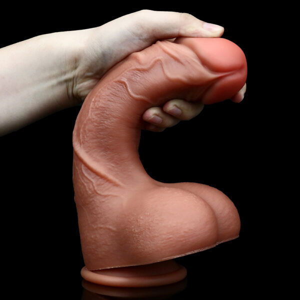 9.64"/24.5cm DS052 Dual Density Silicone Dildo – Item No. DS052 - Image 3