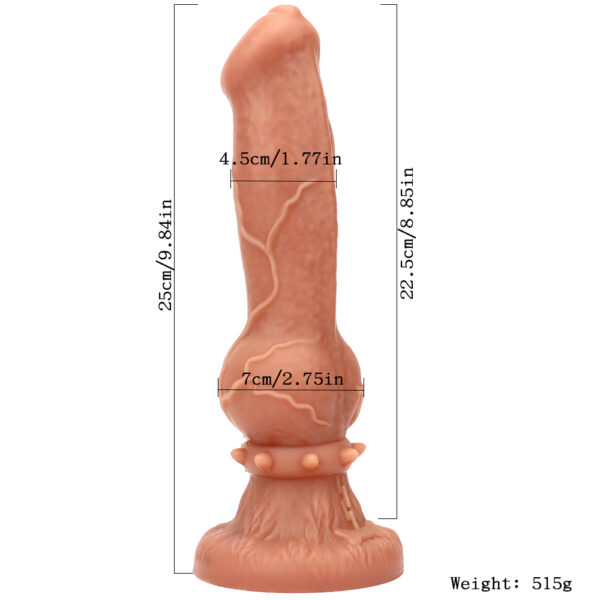 9.84"/25cm DS071 Dual Density Silicone Dildo – Item No. DS071 - Image 8