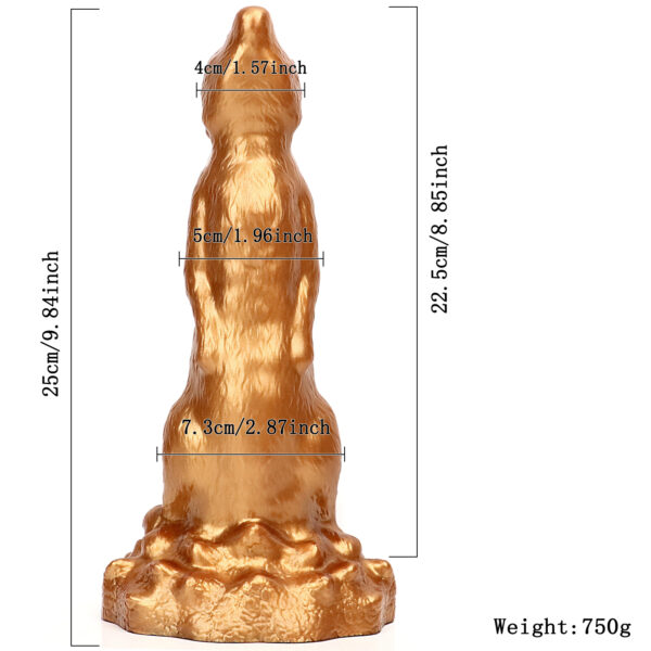 9.84"/25cm DS073 Dual Density Silicone Dildo – Item No. DS073 - Image 3