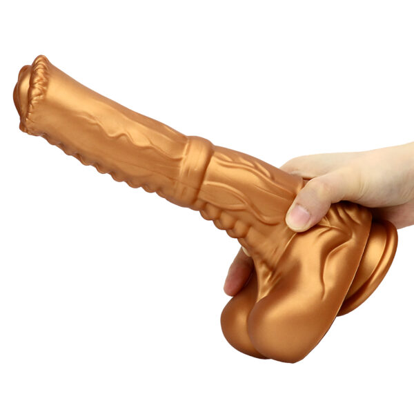 8.66"/24.5cm DS079 Dual Density Silicone Dildo – Item No. DS079 - Image 4