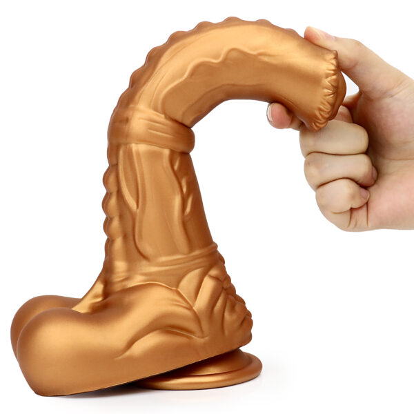 8.66"/24.5cm DS079 Dual Density Silicone Dildo – Item No. DS079 - Image 3