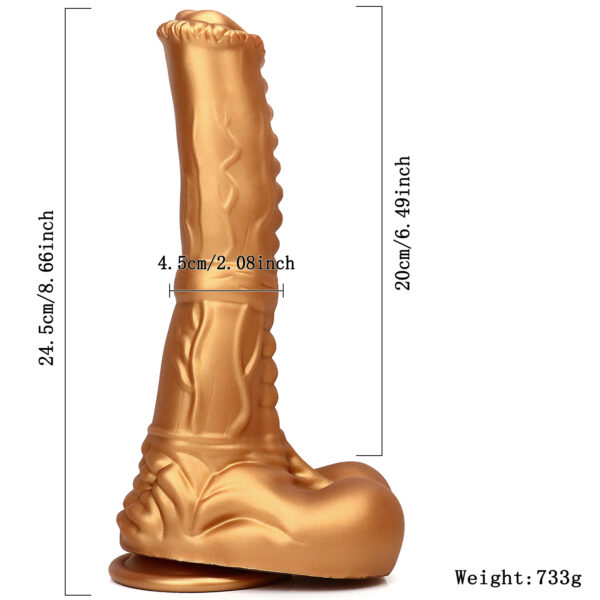 8.66"/24.5cm DS079 Dual Density Silicone Dildo – Item No. DS079 - Image 2