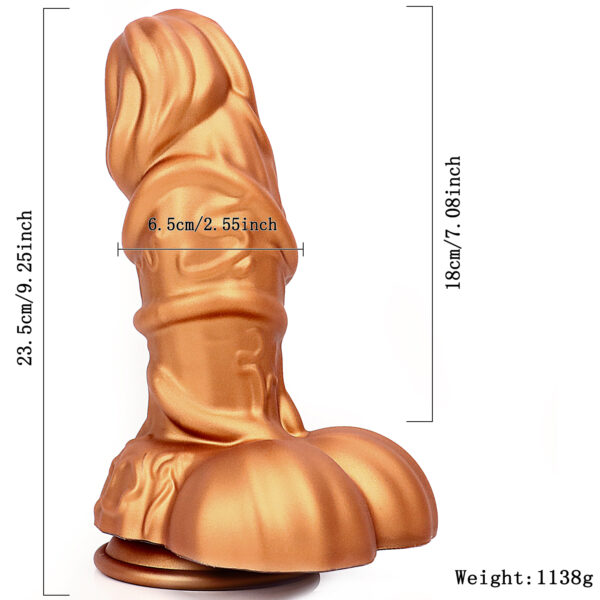 9.25"/23.5cm DS080 Dual Density Silicone Dildo – Item No. DS080 - Image 7