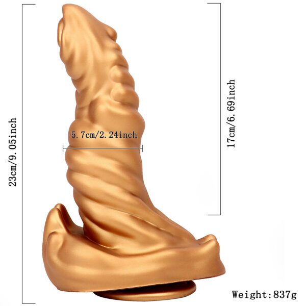 9.05"/23cm DS081 Dual Density Silicone Dildo – Item No. DS081 - Image 2