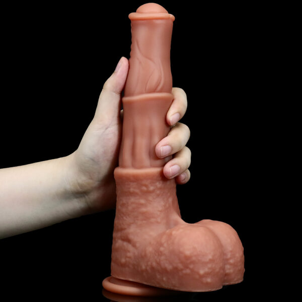 10.03"/25.5cm DS093 Dual Density Silicone Dildo – Item No. DS093 - Image 3