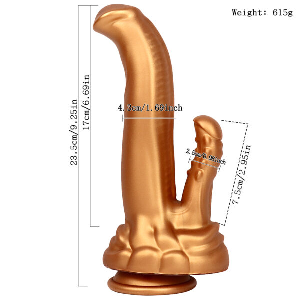 9.25"/23.5cm DS116 Dual Density Silicone Dildo – Item No. DS116 - Image 5