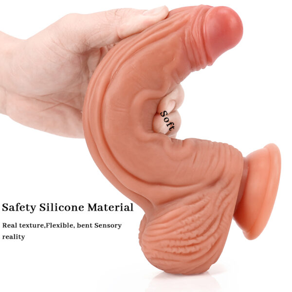 7.87"/20cm DS127 Dual Density Silicone Dildo – Item No. DS127 - Image 5