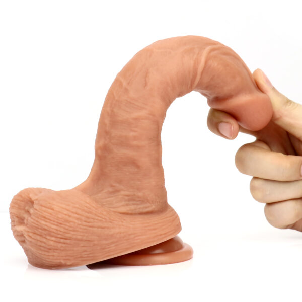 8.16"/20.75cm DS140 Dual Density Silicone Dildo – Item No. DS140 - Image 6