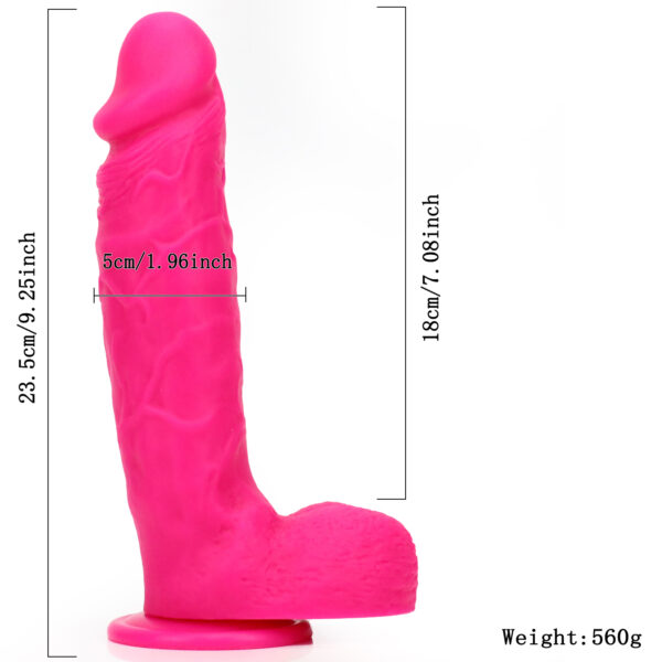 9.25"/23.5cm DS142 Dual Density Silicone Dildo – Item No. DS142 - Image 7