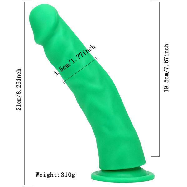 8.26"/21cm DS148 Dual Density Silicone Dildo – Item No. DS148 - Image 7