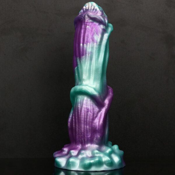 8.78” / 22.3cm Vibrating & Heating Fantasy Dildo – Model VD012 (No Thrusting, Pearlescent Design) - Image 4