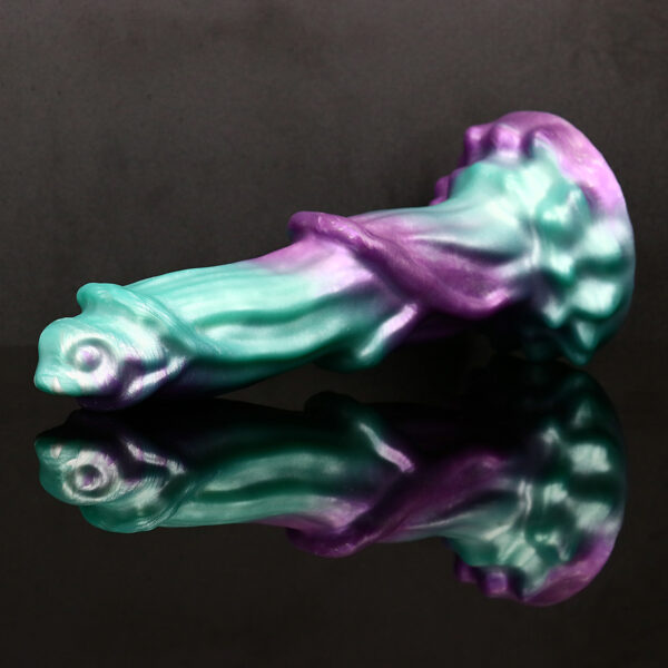 8.78” / 22.3cm Vibrating & Heating Fantasy Dildo – Model VD012 (No Thrusting, Pearlescent Design) - Image 5