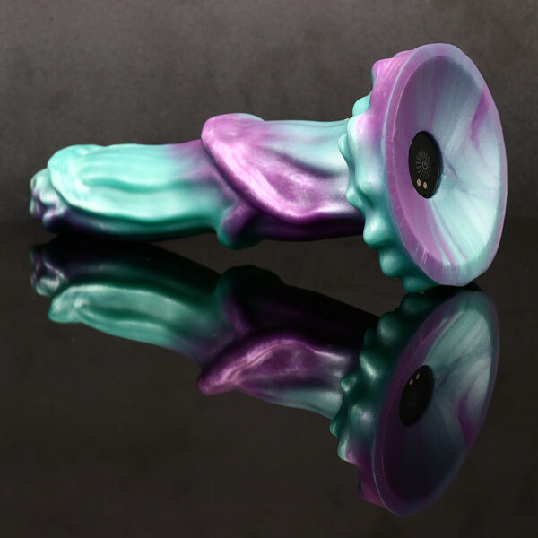 8.78” / 22.3cm Vibrating & Heating Fantasy Dildo – Model VD012 (No Thrusting, Pearlescent Design) - Image 6