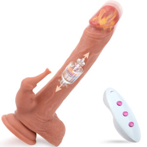 8.66” Thrusting, Vibrating & Heating Dildo – VD029 (Choose from 3 Designs: Realistic or Fantasy Blue)