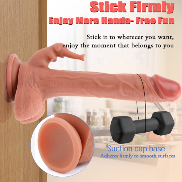 8.66” Thrusting, Vibrating & Heating Dildo – VD029 (Choose from 3 Designs: Realistic or Fantasy Blue) - Image 6