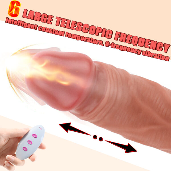 8.66” Thrusting, Vibrating & Heating Dildo – VD029 (Choose from 3 Designs: Realistic or Fantasy Blue) - Image 9