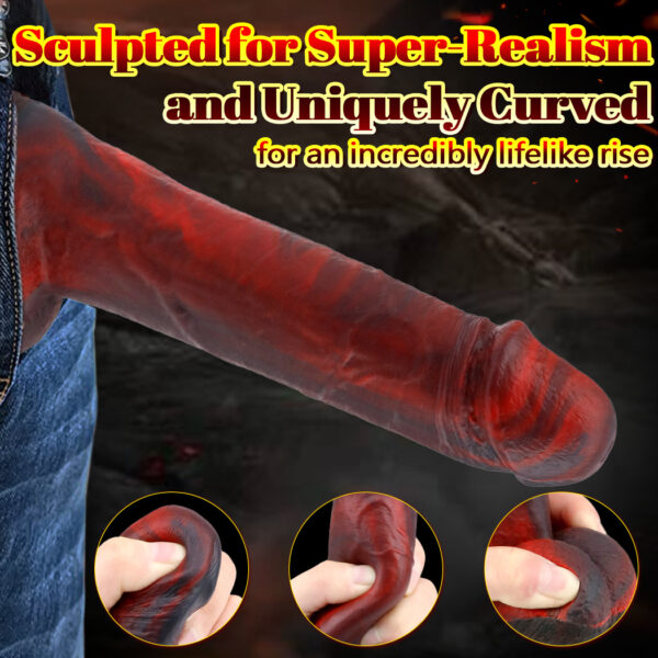 8.66” Thrusting, Vibrating & Heating Dildo – 3 Color Options, VD030 - Image 3