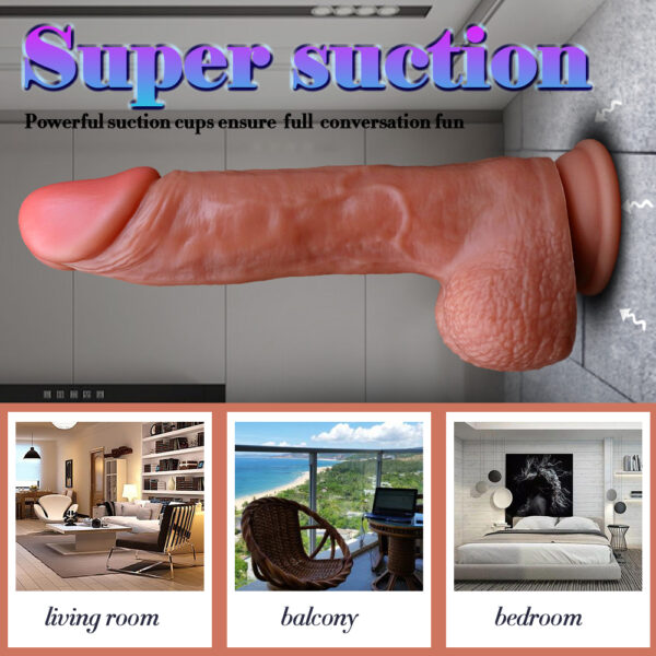 9.25” Thrusting, Vibrating & Heating Dildo – VD034 (Choose from 3 Colors) - Image 6