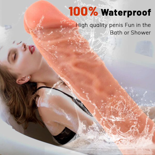 9.25” Thrusting, Vibrating & Heating Dildo – VD035 (Choose from 3 Styles: Realistic or Transparent Red) - Image 7