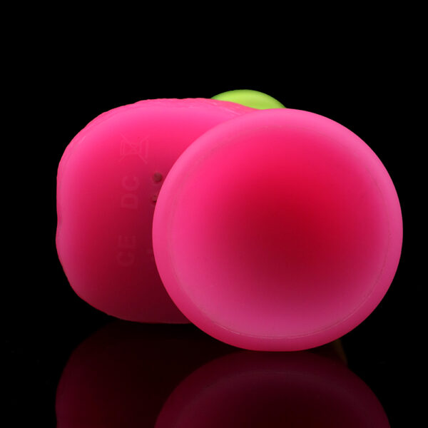 9.25” Thrusting, Vibrating & Heating Dildo – Neon Pink to Lime Gradient Fantasy, VD038 - Image 8
