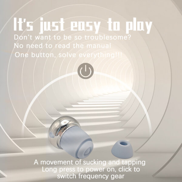 Mini Suction & Tapping Vibrator, 5 Suction + 5 Tapping Modes, Food?Grade Silicone, Magnetic Charging — KV-B007 - Image 2