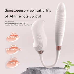 APP-Controlled Wearable U-Shaped Vibrator with 10 Vibration + 10 Suction Modes, Food?Grade Silicone, Pin?Hole USB Charging — KV-C008