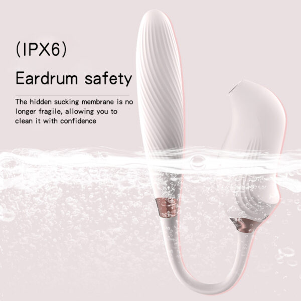 APP-Controlled Wearable U-Shaped Vibrator with 10 Vibration + 10 Suction Modes, Food?Grade Silicone, Pin?Hole USB Charging — KV-C008 - Image 5