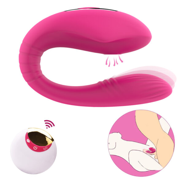Wearable U-Shaped Vibrator with 5 Suction Modes & 8 Vibration Patterns, Food?Grade Silicone, Magnetic Charging — KV-B005 - Image 2