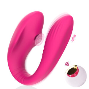 Wearable U-Shaped Vibrator with 5 Suction Modes & 8 Vibration Patterns, Food?Grade Silicone, Magnetic Charging — KV-B005