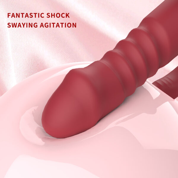 Dual-Head Thrusting Rabbit Vibrator, 12 Vibration Modes + 3 Thrust Levels, USB Pin?Hole Charging, Silicone + ABS — KV-A005 - Image 7