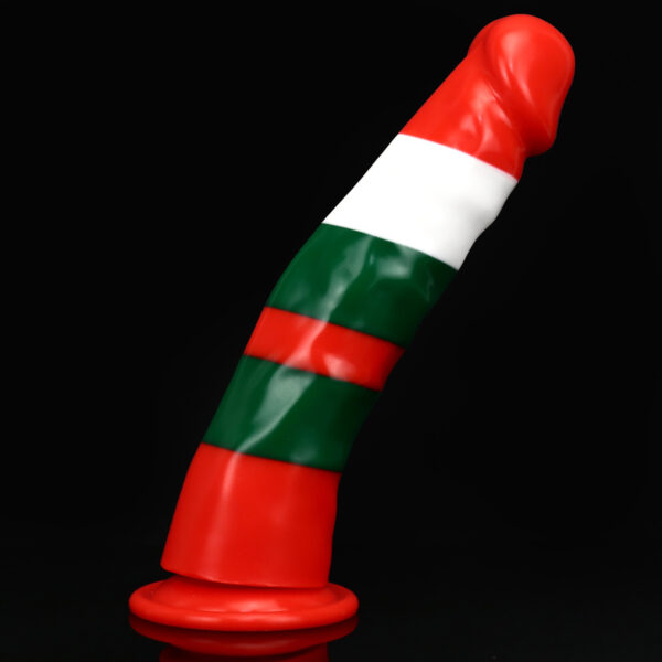 Rainbow Dildo Silicone Dildo with Strong Suction Base, 21 cm Total Length, 19.5 cm Insertable, 4.5 cm Diameter, Rainbow Gradient — KR-A008 - Image 2