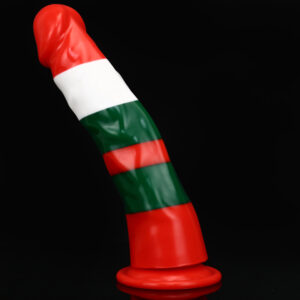 Rainbow Dildo Silicone Dildo with Strong Suction Base, 21 cm Total Length, 19.5 cm Insertable, 4.5 cm Diameter, Rainbow Gradient — KR-A008