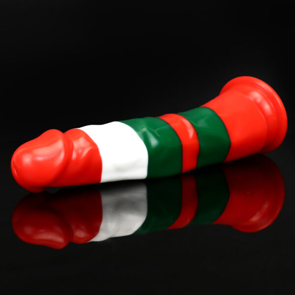 Rainbow Dildo Silicone Dildo with Strong Suction Base, 21 cm Total Length, 19.5 cm Insertable, 4.5 cm Diameter, Rainbow Gradient — KR-A008 - Image 4