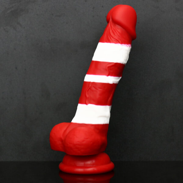 Rainbow Dildo Silicone Dildo with Strong Suction Base, 16.75 cm Total Length, 12 cm Insertable, 3.5 cm Diameter, Rainbow Gradient — KR-A010