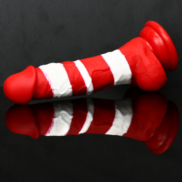 Rainbow Dildo Silicone Dildo with Strong Suction Base, 16.75 cm Total Length, 12 cm Insertable, 3.5 cm Diameter, Rainbow Gradient — KR-A010 - Image 4