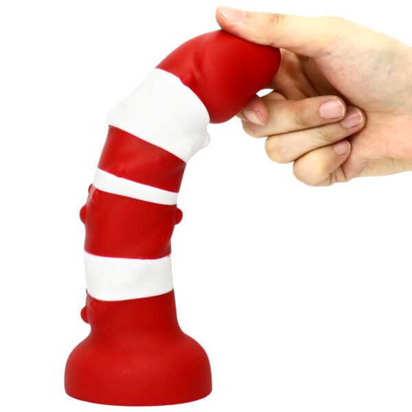 Rainbow Dildo Silicone Dildo with Strong Suction Base, 22.5 cm Total Length, 19.5 cm Insertable, 5 cm Diameter, Rainbow Gradient — KR-A012