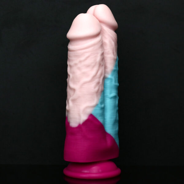 Rainbow Dildo Silicone Dildo with Strong Suction Base, 21 cm Total Length, 18.75 cm Insertable, 6.7 cm Diameter, Rainbow Gradient — KR-A015 - Image 5