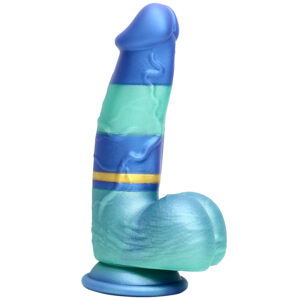 Rainbow Dildo Silicone Dildo with Strong Suction Base, 20 cm Total Length, 13 cm Insertable, 5 cm Diameter, Rainbow Gradient — KR-A016