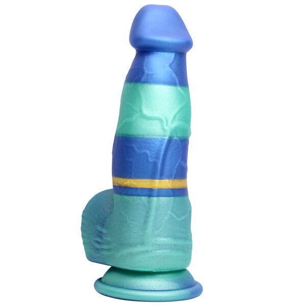 Rainbow Dildo Silicone Dildo with Strong Suction Base, 20 cm Total Length, 13 cm Insertable, 5 cm Diameter, Rainbow Gradient — KR-A016 - Image 3