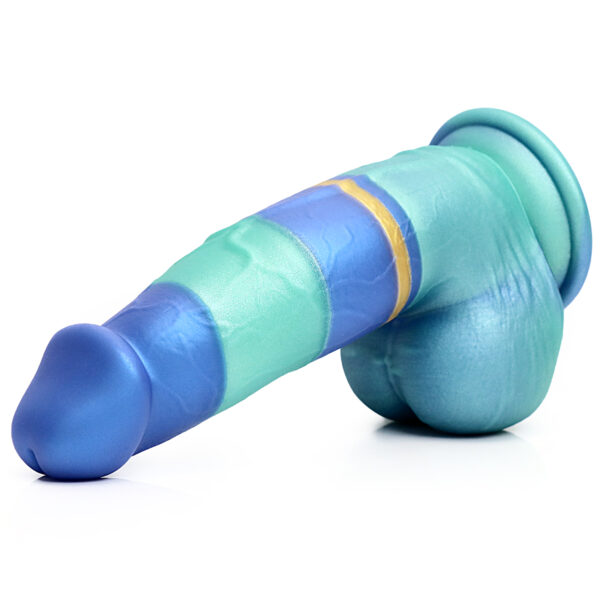 Rainbow Dildo Silicone Dildo with Strong Suction Base, 20 cm Total Length, 13 cm Insertable, 5 cm Diameter, Rainbow Gradient — KR-A016 - Image 4